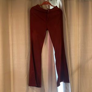 Pink high rise flared bottoms jeans